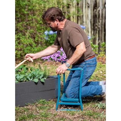Purple Heavy-Duty Steel Garden Kneeler and Bench