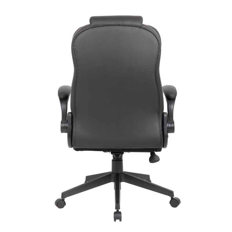 Executive High Back Leatherplus Flip Armchair Black - Boss Office Products, 6 of 10