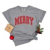 Simply Sage Market Women's Merry Varsity Thick Outline Short Sleeve Garment Dyed Tee - 3 of 4