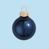 Northlight Petite Pearl Finish Glass Christmas Ball Ornaments - 1.25" (30mm) - Midnight Blue - 40ct - 2 of 4