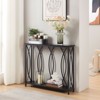 unipawsvBlack Narrow Console Table - 2 of 4