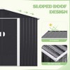 Sandinrayli 8.4 ft. W x 8.4 ft. D Outdoor Storage Metal Shed Garden Tool Steel Shed with Sliding Doors and Vents(70.56 sq. ft.) - 4 of 4