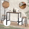 EROMMY 3 - Piece Dining Set, Rectangular Bar Table Set - 4 of 4