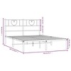 vidaXL Metal Bed Frame with Headboard - Elegant Black Steel Bed Frame - 4 of 4