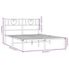 vidaXL Metal Bed Frame with Headboard - Elegant Black Steel Bed Frame - image 4 of 4