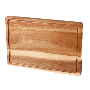 EcoSummer 18x12" Acacia Wood Cutting Boards 3 Pcs, Thick Wooden Chopping Boards with Juice Groove & Built-In Handles. - 1 of 4