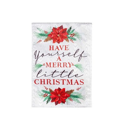 Evergreen Garden Flag Have Yourself a Merry Little Christmas Moire Double Sided Indoor Outdoor Decor 18" x 12.5"