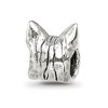 Black Bow Jewelry Sterling Silver Maine Coon Cat Head Bead Charm - 4 of 4