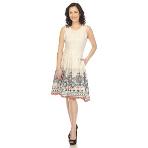 Women's Fit and Flare Knee Length Dress - 1 of 4