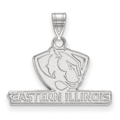 Black Bow Jewelry 14k White Gold Eastern Illinois Panthers NCAA Small Pendant