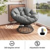 CAVINAS Wicker Papasan Chair with Cloud Thick Density Fabric Cushion, 360 Degree Swivel Chair, Weatherproof Lounge Chair, Accent Chair - 2 of 4