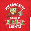 Men's - SpongeBob SquarePants - My Favorite Color Is Christmas Lights Spongebob and Gary Short Sleeve Graphic T-Shirt - 2 of 4
