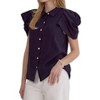 Women's Button Up Collared Top - entro - 3 of 4