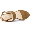 Allegra K Women's Slingback Platform Chunky High Heel Adjustable Buckle Strap Sandals - 4 of 4