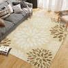 Boho Washable Area Rug– Floral Low Pile Non-Slip Carpet for Living Room, Bedroom, Office, Playroom, Entryway, Kitchen, Dining Room - 4 of 4