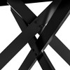 Dolonm  51.18" Rectangular Clear Tempered Glass Dining Table,Stylish Design with Black Metal Legs, Dining Table for Dining Room - 3 of 4