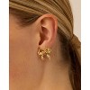 14K Gold Plated Cubic Zirconia Bow Stud Earrings for Women | Coquette Earring Pair - 2 of 4