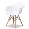 4pc Galen Plastic and Wood Dining Chair Set - Baxton Studio - 2 of 4
