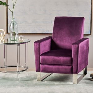 GDFStudio Pendry Modern Upholstered Pushback Recliner with Stainless Steel Legs - 1 of 4
