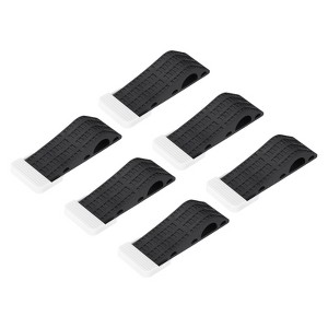 Unique Bargains TPR Anti-Slip Stackable Soft Window Door Stop Wedge 6 Pcs - 1 of 4