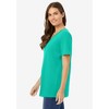Woman Within Plus Size Petite Perfect Short-Sleeve V-Neck Tee - 4 of 4