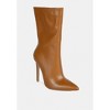 NAGINI Over Ankle Pointed Toe High Heeled Boot in Tan Women - 3 of 4