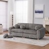 APRILSOUL Modern Sectional Loveseat for Living Room, Corduroy Sofa Couch, Upholstered Sofa for Apatment Bedroom Home Office - 2 of 4