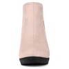 Allegra K Women's Round Toe Block Heels Chelsea Ankle Boots - 3 of 4