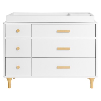 Lolly 6-Drawer Double Dresser in White and Natural