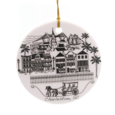 Holiday Ornaments 3.0" Charleston Sc Flat Ornament Landmarks  -  Tree Ornaments