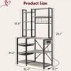 Industrial Baker's Rack with Power Outlet, Kitchen Microwave Stand Oven Shelf with 7-Tier Large Storage Space - 2 of 4