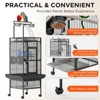 60 inch Large Bird Cage with Rolling Stand, Metal Parrot Cage with Play Top & 4 Stainless Steel Bowls - 4 of 4