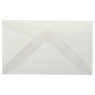 JAM Paper 2Pay Translucent Vellum Envelopes 2.5 x 4.25 Clear 900767740A