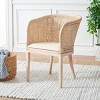 Sistine Arm Chair W/ Cushion - Natural/White Washed - Safavieh - 2 of 4