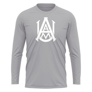 Alabama A&M University Adult Sport Long Sleeve Primary Logo, Athletic Heather - 1 of 4