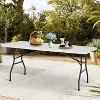 FDW 4/6/8FT Camping Table Plastic Picnic Table Office Table with Carrying Handle - 2 of 4