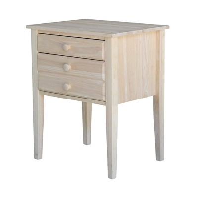 White Wood Rectangular Accent Table with Storage