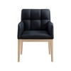 Meridian Furniture,Adrian Vegan Leather Dining Arm Chair, Set of 2 - 2 of 4