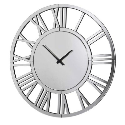 24" Large Wall Clock,Modern Mirrored Wall Clock Battery Operated,Wall Clock Decor,Wall Clocks For Living Room-Cuddlewood