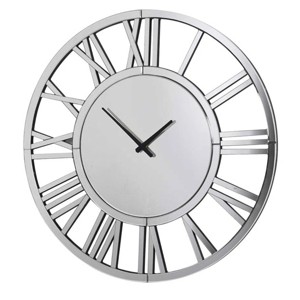 24" Large Wall Clock,Modern Mirrored Wall Clock Battery Operated,Wall Clock Decor,Wall Clocks For Living Room-Cuddlewood - 1 of 4