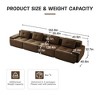153" Modern Modular Sectional Sofa for Living Room, Corduroy Fabric,4-Seater Couch with Deep Seat, No Assembly,Camel - 4 of 4