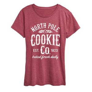 Women's - Instant Message - North Pole Cookie Co Short Sleeve Graphic T-Shirt - 1 of 4