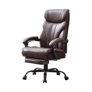 GustoWave Big and Tall Office Chairs, Executive Leather Swivel Chair, Ergonomic Computer Desk Chair, 100-135°Recline, Adjustable Height - 1 of 4