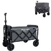 Expandable Dual-Layer Utility Wagon with 100% Extra Space - Grocery CartGray - 2 of 4
