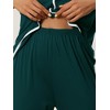 cheibear Women's Long Sleeve Pullover Top with Pants Sleepwear Pajama Sets - 4 of 4