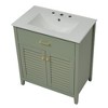 NicBex 29.9" Bathroom Storage Cabinet with Sink, Bathroom Cabinets with 2 Spacious Cabinet Doors, 1 Flip Drawer for Bathroom, Green - 4 of 4