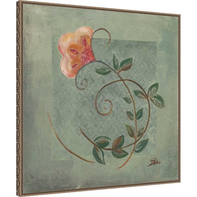 Amanti Art Floral Ornaments in Green II by Patricia Pinto Canvas Wall Art Print Framed 30 x 30-in.