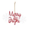 Merry Christmas and Merry Bright Ornament – Metal Red White – 3.75" – Set of 12 – By Melrose - 4 of 4