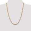 Black Bow Jewelry Men's 5.25mm 10k Yellow Gold Solid Concave Figaro Chain Necklace - 2 of 4