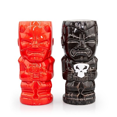 Beeline Creative Geeki Tikis Marvel Daredevil & Punisher Ceramic Mugs | Set Of 2 | SDCC Exclusive